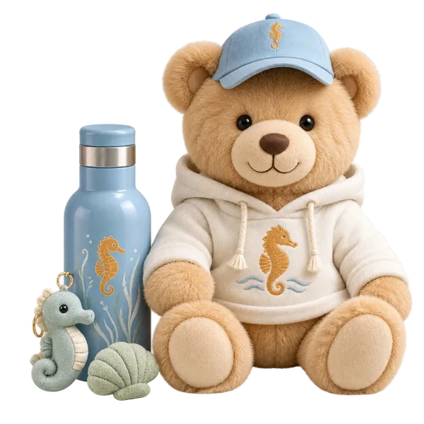 Custom brand and IP merchandise featuring character plush, branded gifts and collectible products