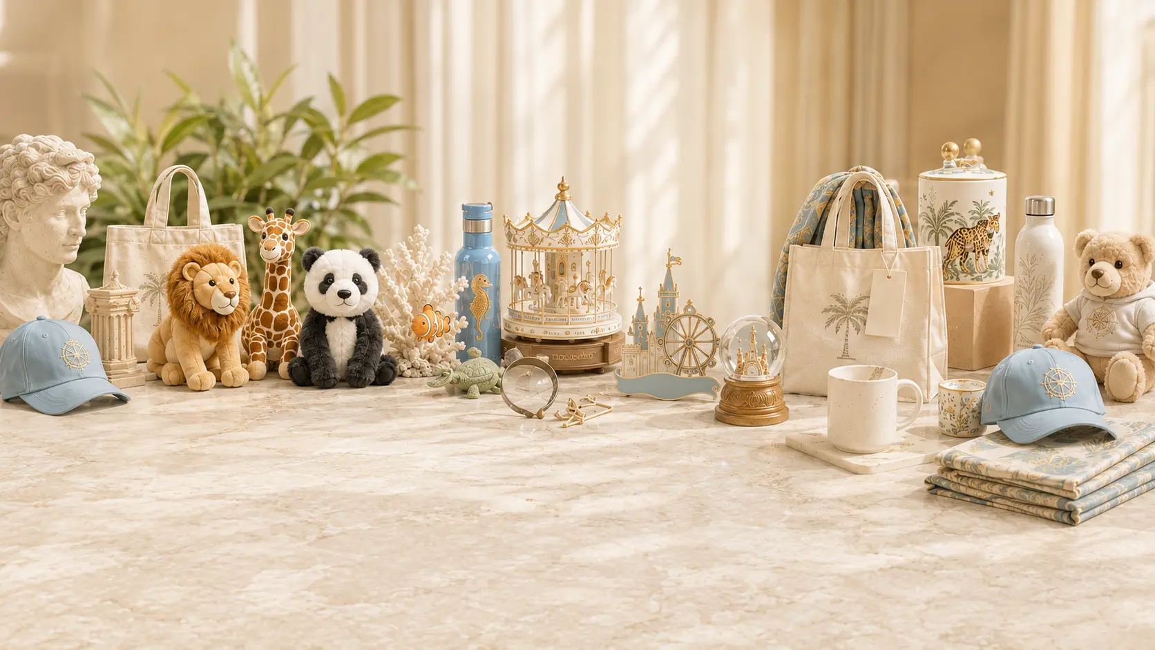 Curated custom souvenir and merchandise collection for museums, attractions, resorts and destination retail