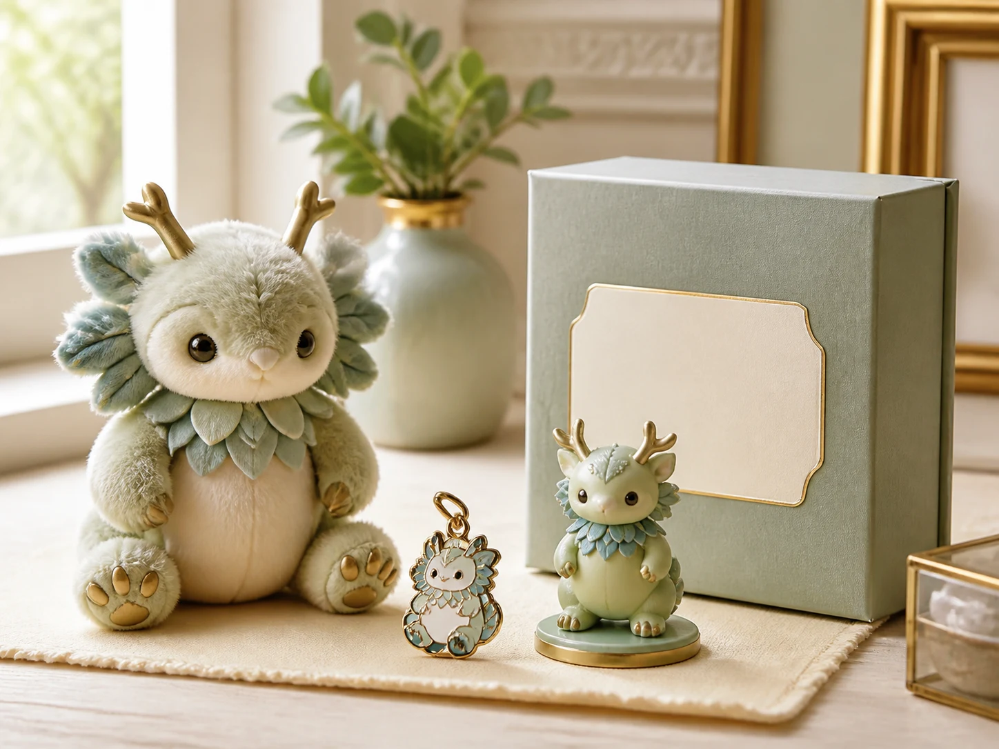 Custom brand and IP merchandise collection with character products, collectibles and branded gifts