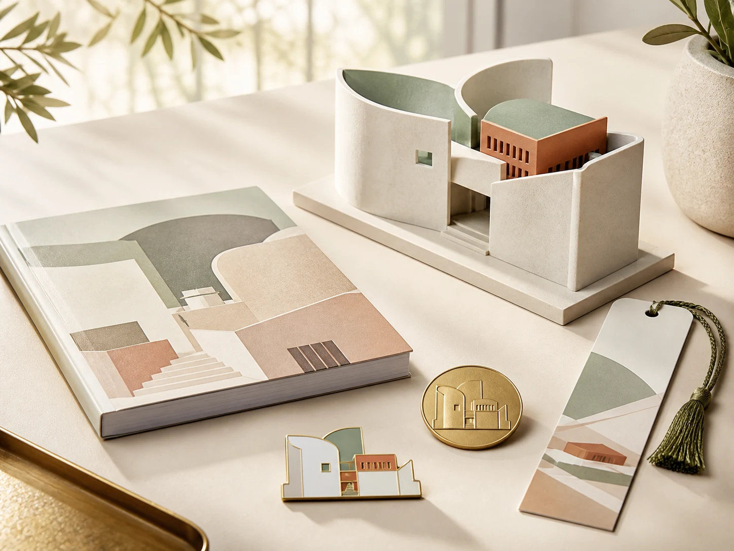 Custom museum merchandise collection inspired by architecture, exhibitions and cultural stories