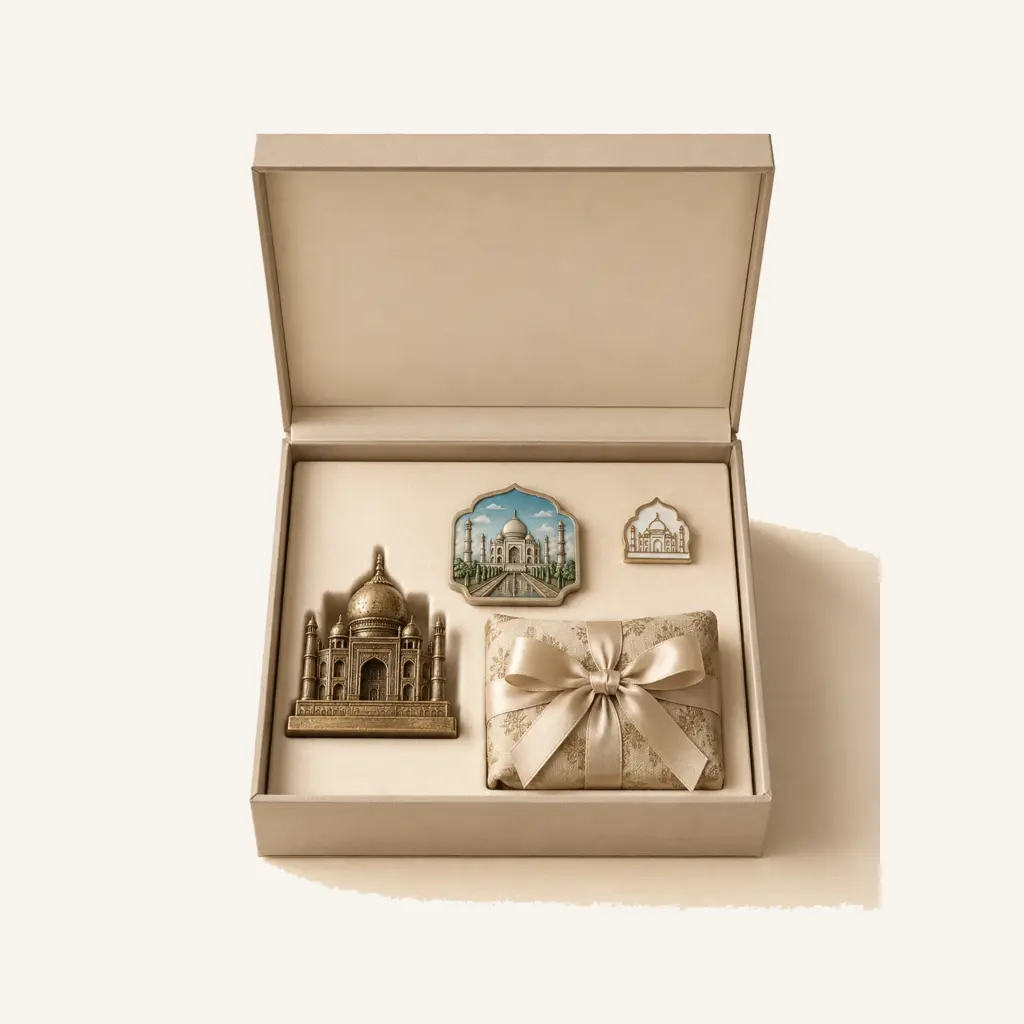 Curated destination souvenir gift set in a presentation box