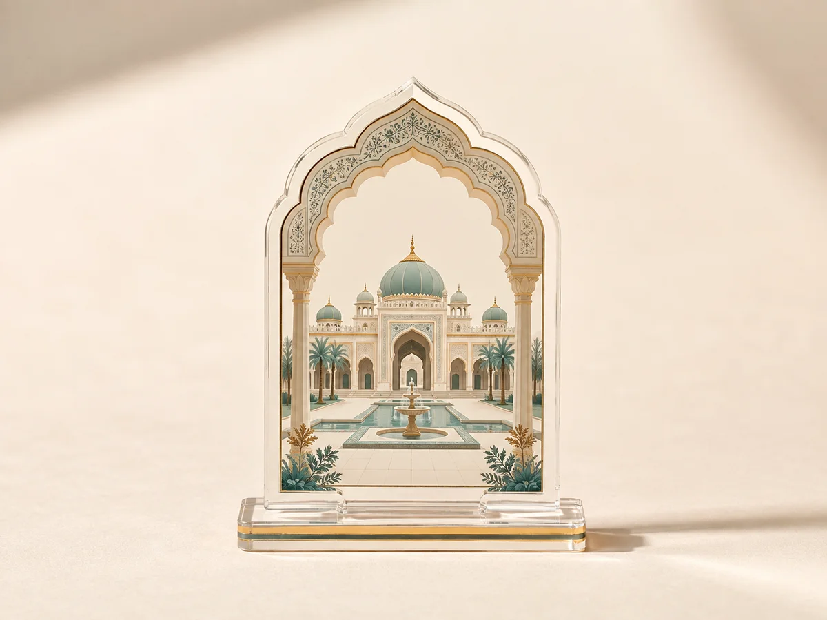 Layered acrylic collectible