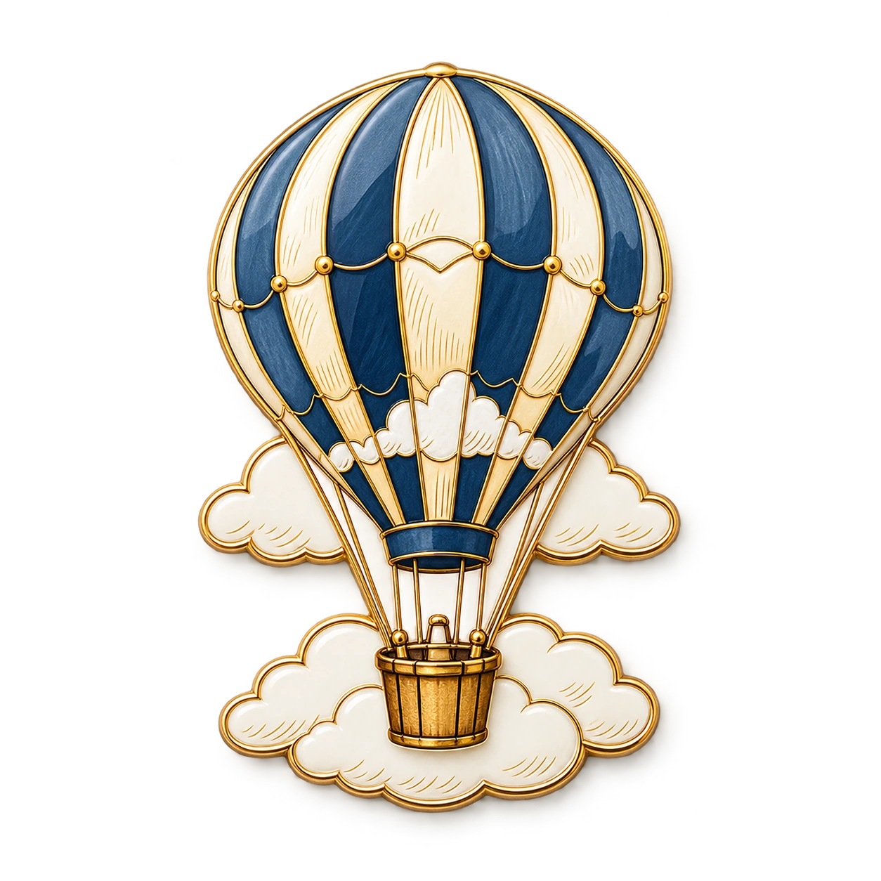 Hot air balloon themed custom pin