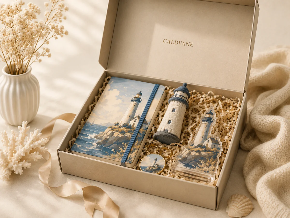 A curated gift set presentation