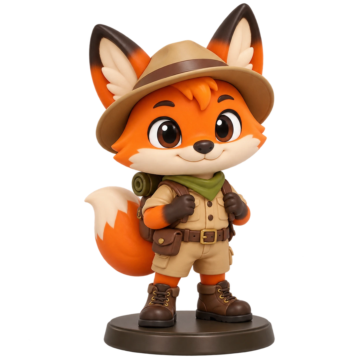 Civi fox collectible figure on its display base.
