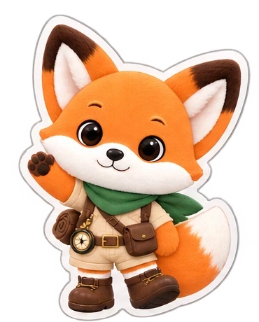 Civi fox character magnet.