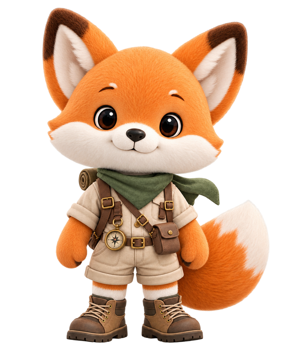Civi fox character wearing an explorer outfit.